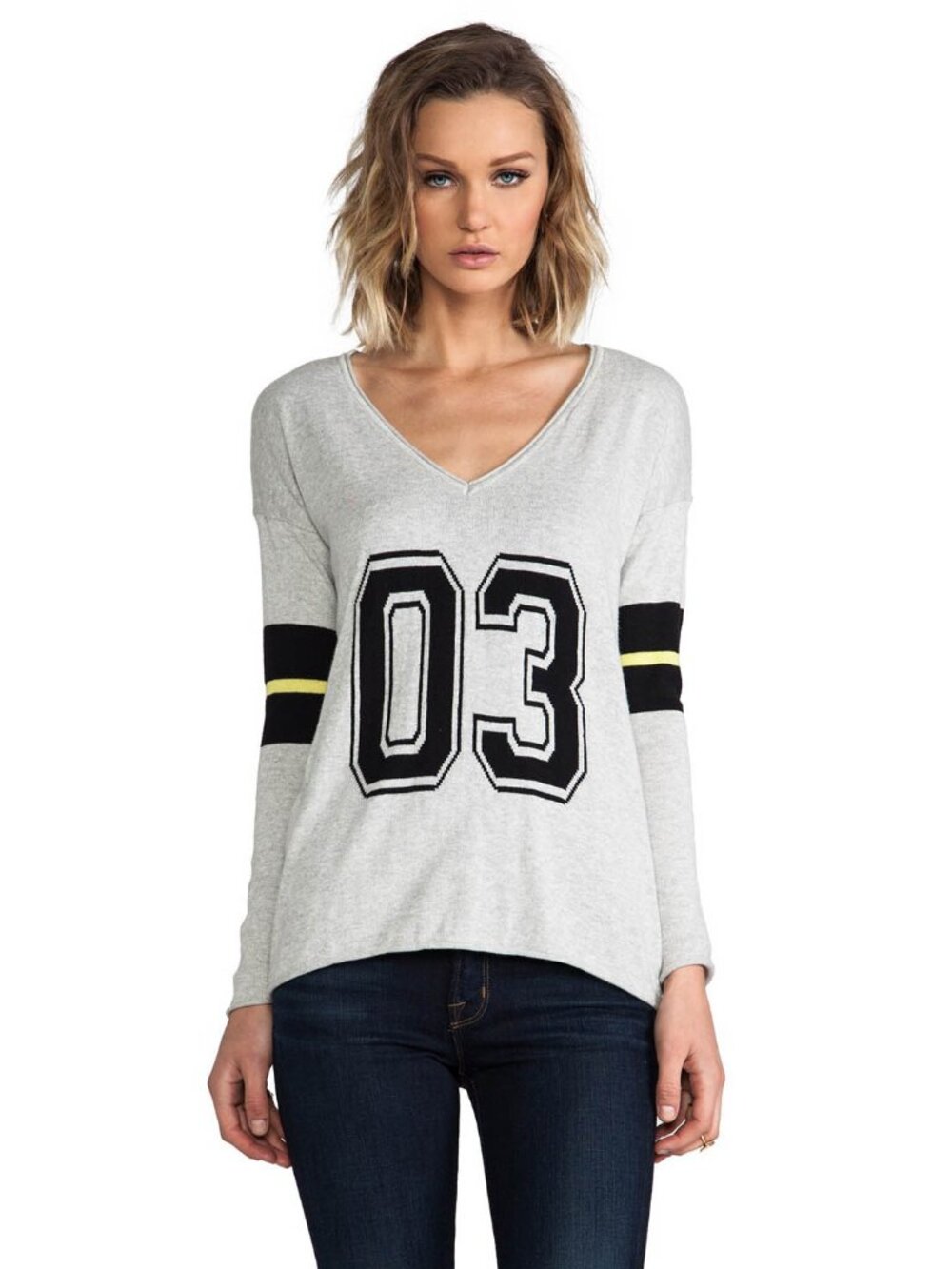 Central Park West Heather Grey Graphic Sweater size X-Small